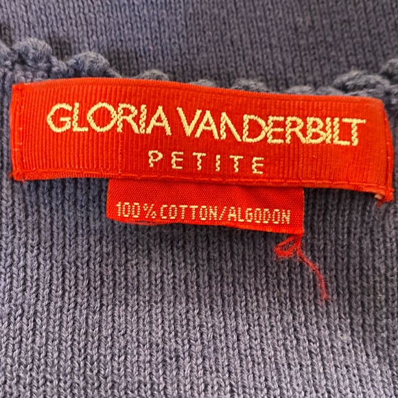 Vintage Gloria Vanderbilt periwinkle sleeveless sweater tank. Size PS - Picture 5 of 8